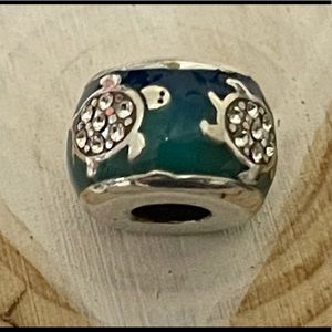 Brighton Turquoise and Silver Turtle Bead